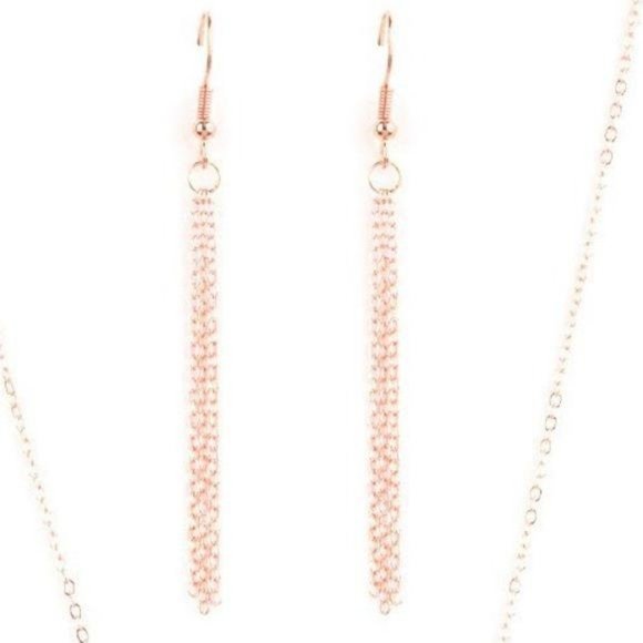 Let Your Light So Shine - Copper Necklace Earrings - Picture 2 of 2